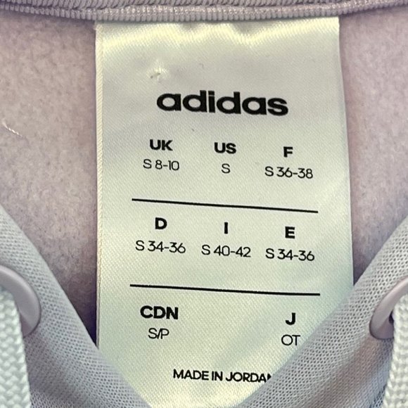 Adidas Gear Up Hoodie Women’s size Small Lavender Purple Pullover Sweater Jacket - Picture 7 of 12